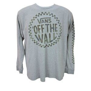 Vans Boys Gray "Off The Wall" Long Sleeve T-Shirt XL
